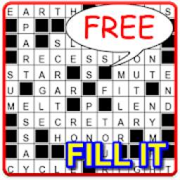 Fill it ins cross word games - fun word puzzles