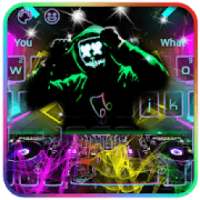 Cool Neon DJ Keyboard Theme