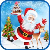 Hari Natal kue* belanja - santa** gaun naik logo