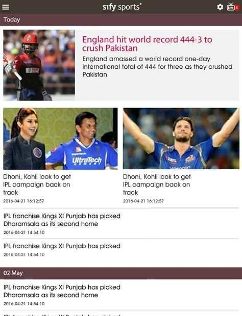 Sify Sports - Cricket Live Scores screenshot 4