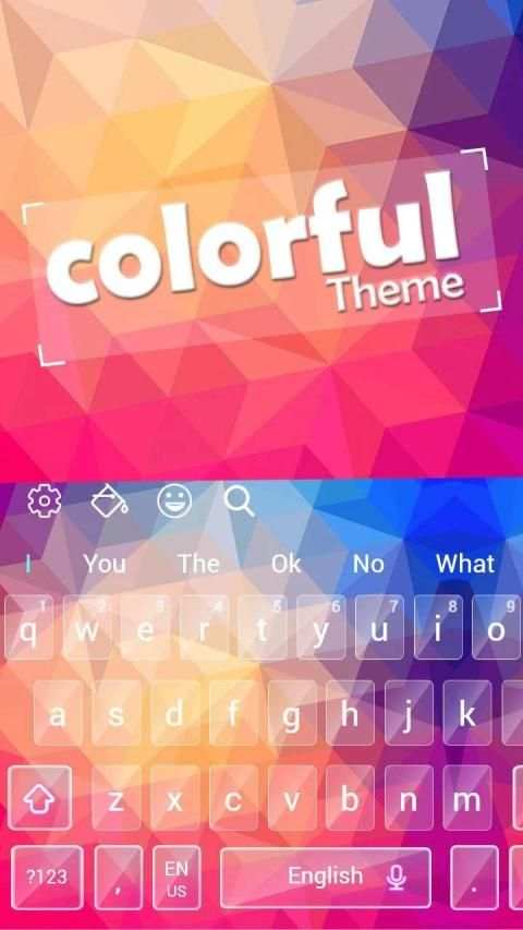 Beautiful Colorful Abstract Keyboard स्क्रीनशॉट 3
