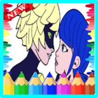 coloriage de ladybug et cat noir