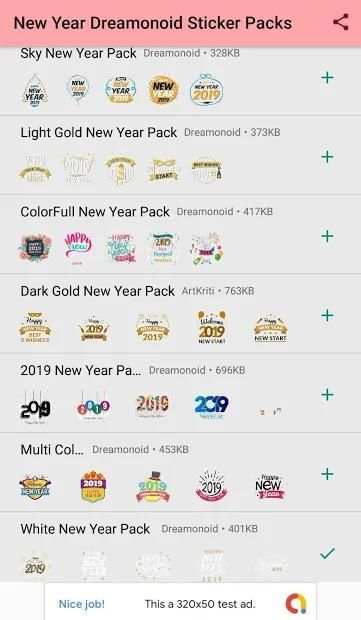 WhatsApp New Year Sticker - WAStickerApps स्क्रीनशॉट 1