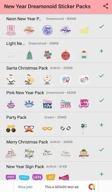 WhatsApp New Year Sticker - WAStickerApps स्क्रीनशॉट 2