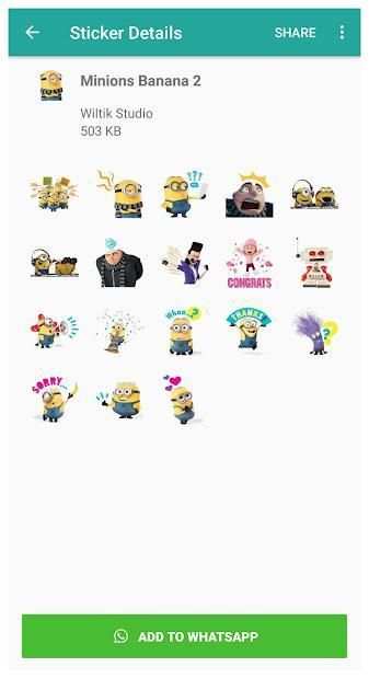 WAStickerApps Minion 2019 स्क्रीनशॉट 1