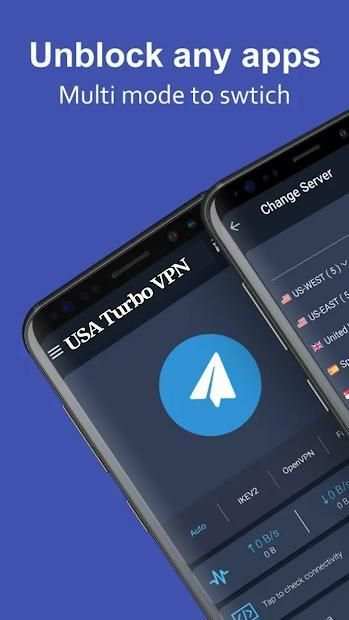 USA Turbo VPN - Free VPN Proxy & WiFi Security VPN screenshot 1