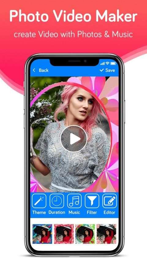 Photo Video Maker With Music-Movie Maker स्क्रीनशॉट 6