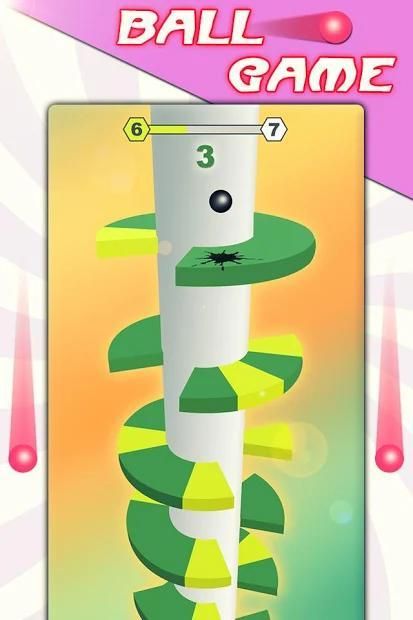 3D Bounce Ball On Helix screenshot 1