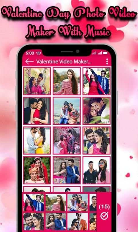 Valentine Day Photo Video Maker with Music 2019 स्क्रीनशॉट 7
