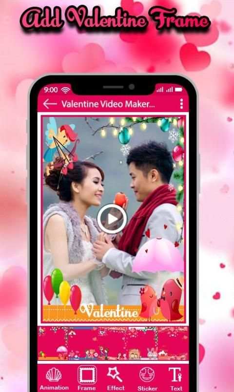 Valentine Day Photo Video Maker with Music 2019 स्क्रीनशॉट 5