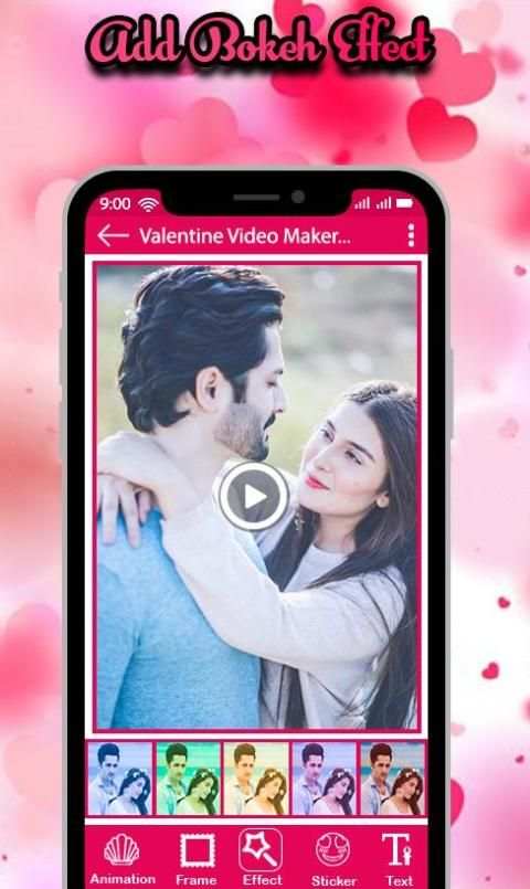Valentine Day Photo Video Maker with Music 2019 स्क्रीनशॉट 4