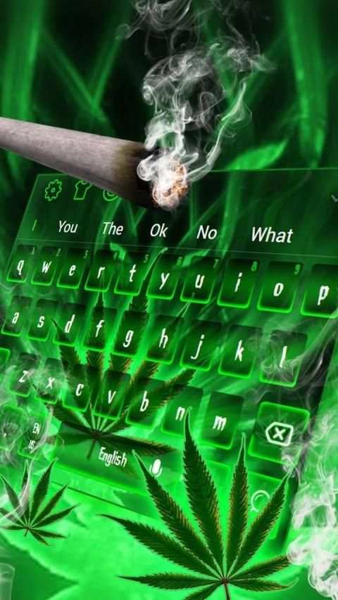 Cool Weed Rasta Smoke Keyboard Theme screenshot 5
