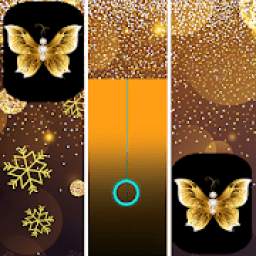 Gold Glitter ButterFly Piano Music Tiles *