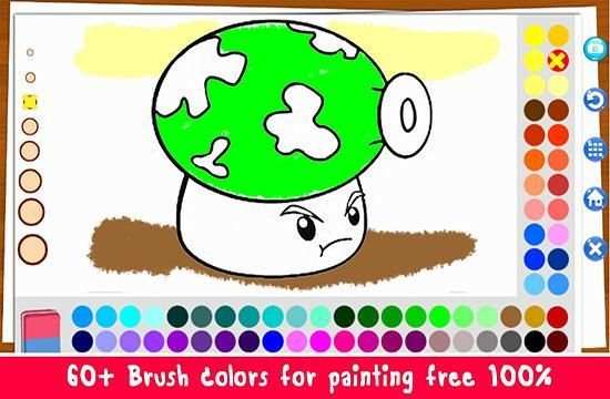 Painting Plant vs Coloring - Zombie Vegetable screenshot 2