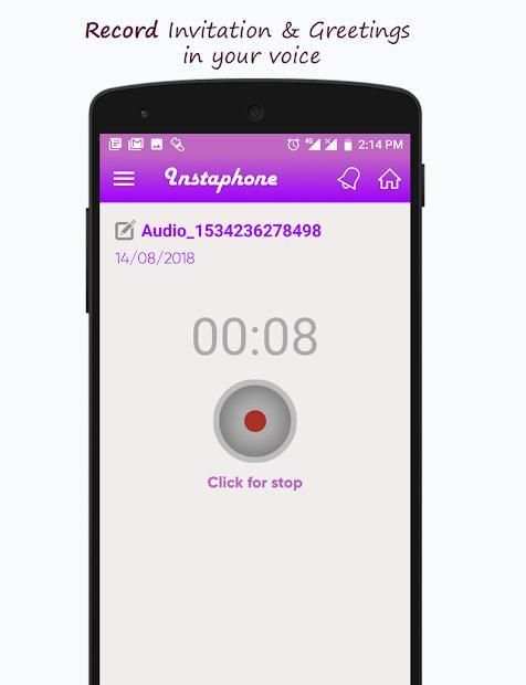 Instaphone - Marriage Invitation. Voice & SMS Card screenshot 5