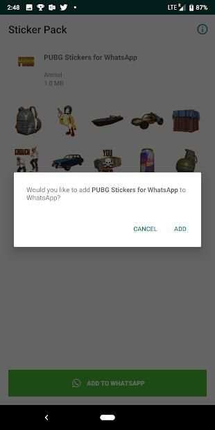 PUBG Stickers for WhatsApp screenshot 2