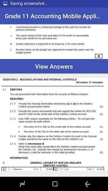 Grade 11 Accounting Mobile Application screenshot 1