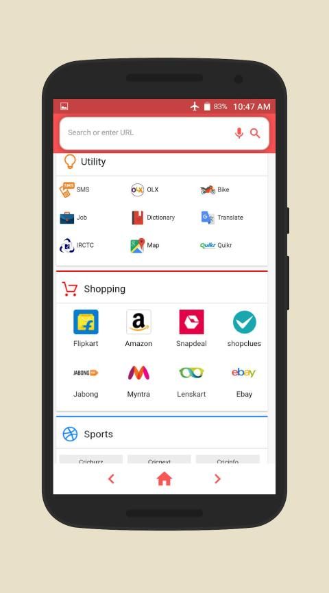 SI Browser screenshot 2