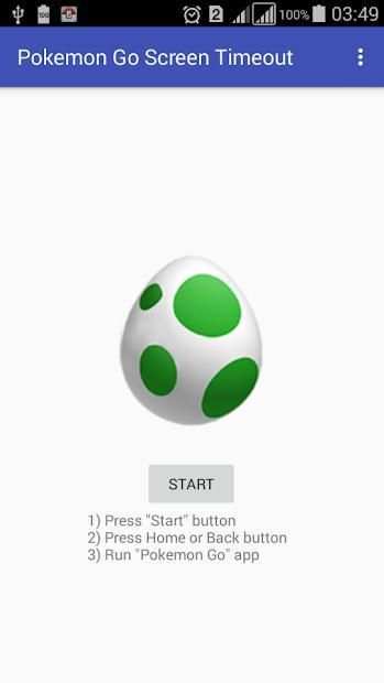 Screen Timeout For Pokemon Go screenshot 2