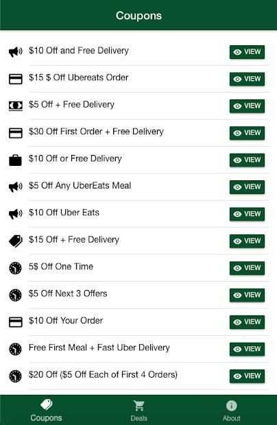 Coupons for Uber Eats screenshot 2