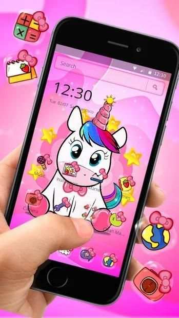 Tema Pink Unicorn screenshot 1
