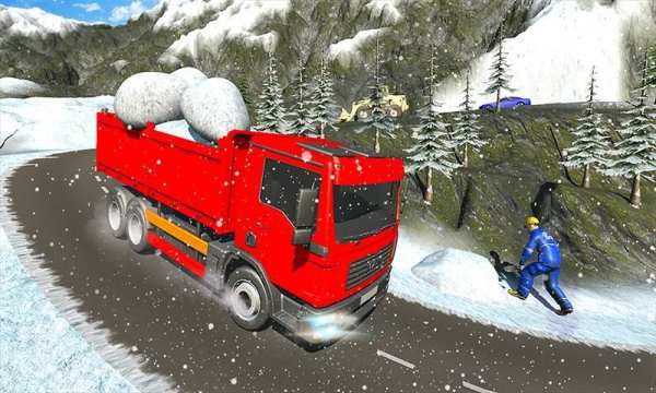 Snow Cutter Excavator Simulator-Winter Snow Rescue screenshot 2