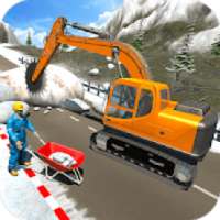 Snow Cutter Excavator Simulator-Winter Snow Rescue