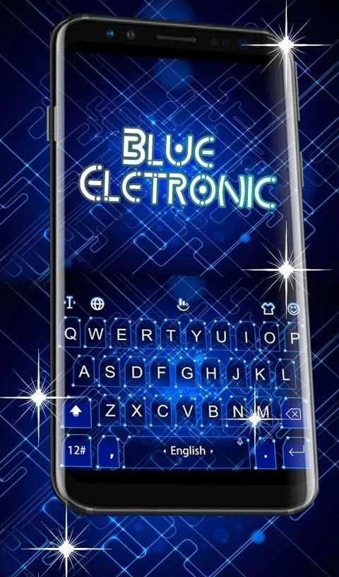 Blue Electronic Keyboard Theme screenshot 5