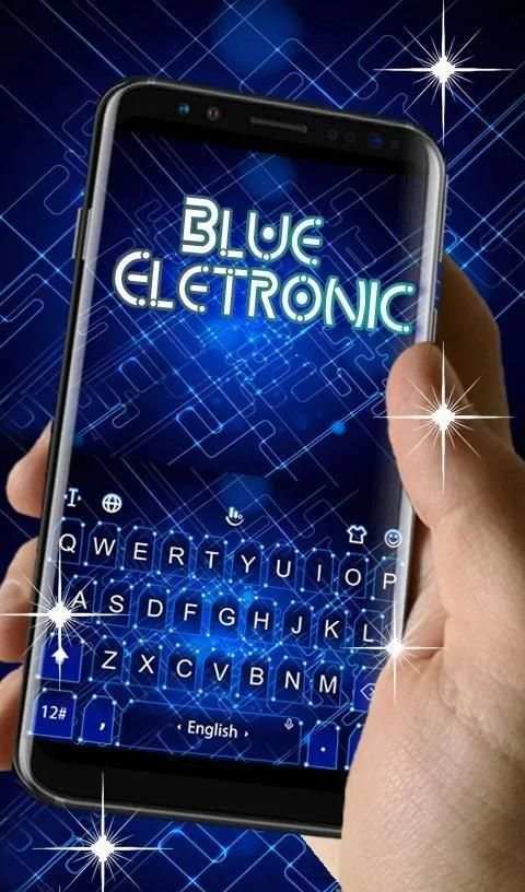 Blue Electronic Keyboard Theme screenshot 3