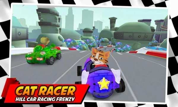 Cat Racer * Hill Car Racing Frenzy screenshot 4