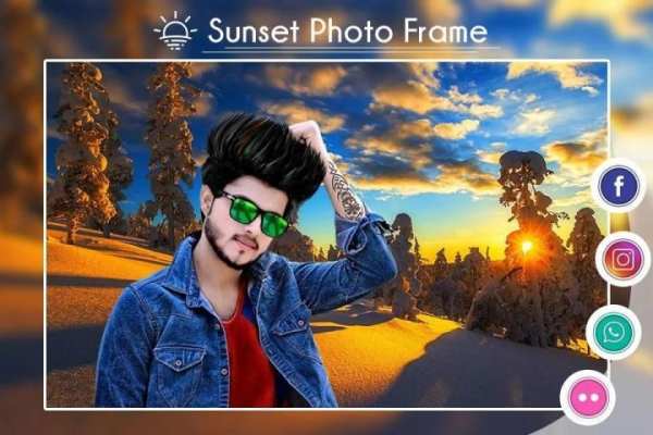 Sunset Photo Frame Editor 2019 स्क्रीनशॉट 2