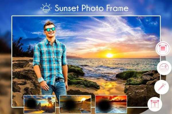 Sunset Photo Frame Editor 2019 स्क्रीनशॉट 6