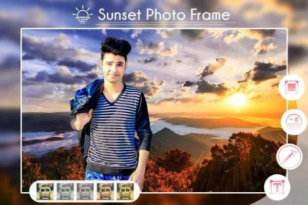 Sunset Photo Frame Editor 2019 स्क्रीनशॉट 4