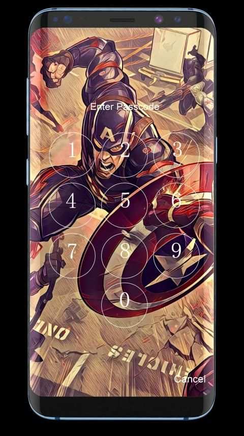 Superheroes Lock Screen स्क्रीनशॉट 1