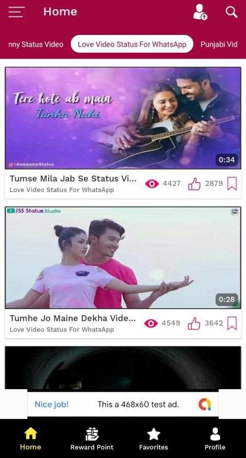 Free Video Status - Whats App Status, Love Status screenshot 1