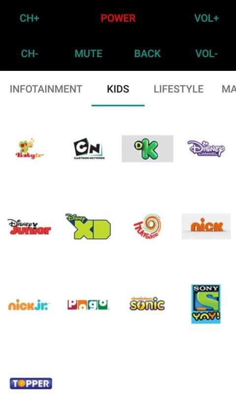 Remote Control for Airtel Digital TV स्क्रीनशॉट 2