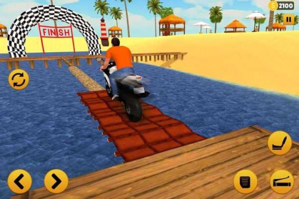 Beach Water Surfer Bike Rider: Motorcycle Stunts screenshot 6