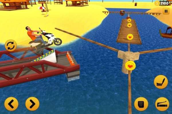 Beach Water Surfer Bike Rider: Motorcycle Stunts screenshot 7