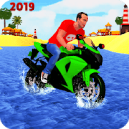 Beach Water Surfer Bike Rider: Motorcycle Stunts icon