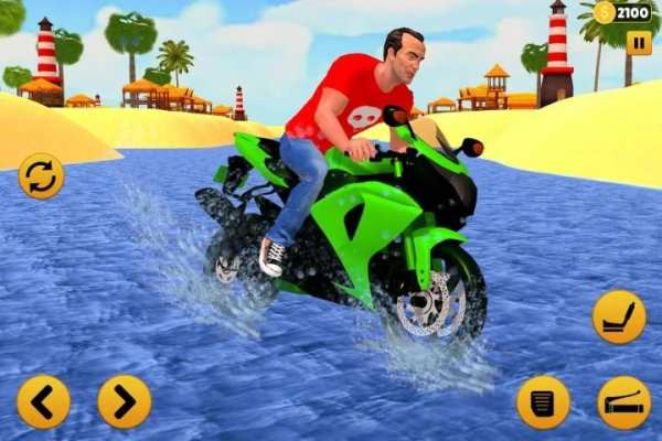 Beach Water Surfer Bike Rider: Motorcycle Stunts screenshot 5