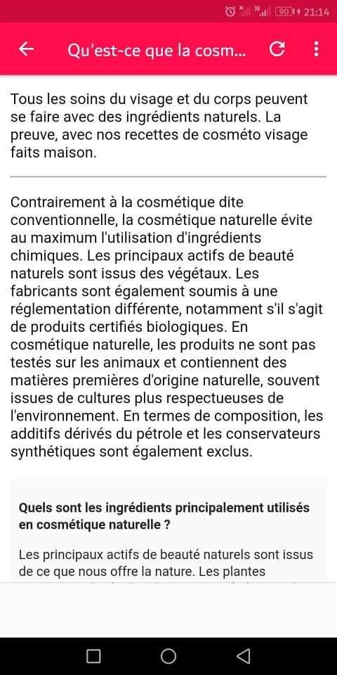 Soins Visage Naturel Fait Maison screenshot 1