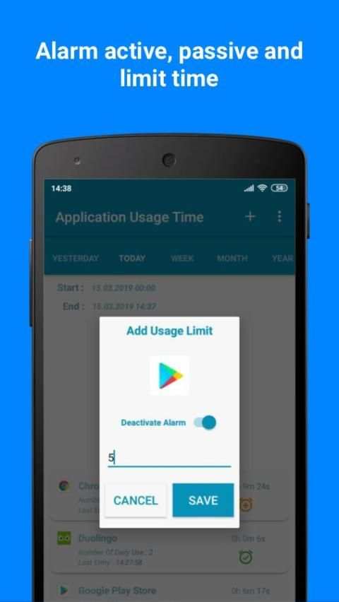 Application Usage Time / Uygulama Kullanım Süresi скриншот 4