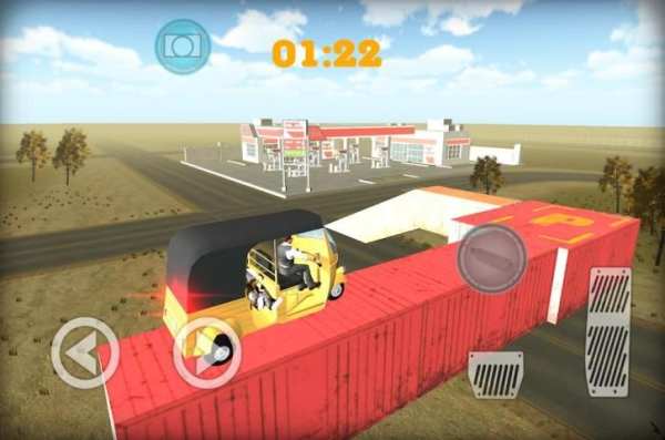 Gas Station Rikshaw Auto Driving Game screenshot 1