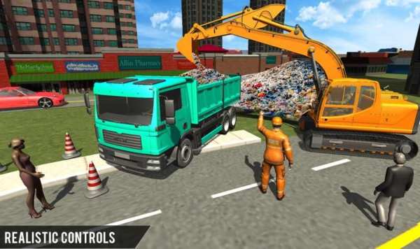 Off-Road Garbage Excavator Sim-City Clean Mission screenshot 6