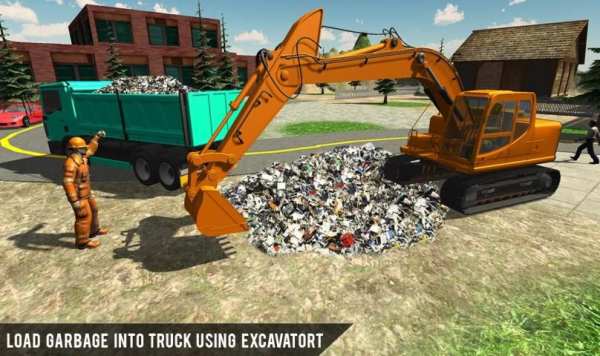 Off-Road Garbage Excavator Sim-City Clean Mission screenshot 5