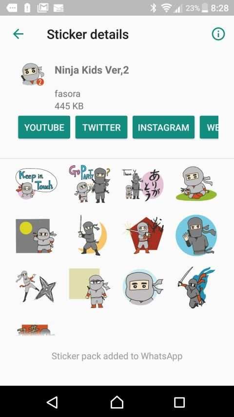 Ninja Kids - WAStickerApps screenshot 1