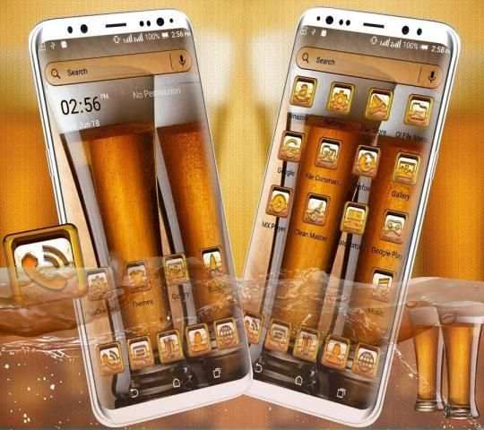 Beer Glass Launcher Theme स्क्रीनशॉट 2