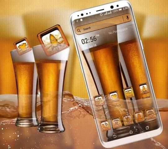 Beer Glass Launcher Theme स्क्रीनशॉट 3