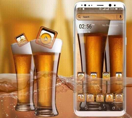 Beer Glass Launcher Theme स्क्रीनशॉट 1