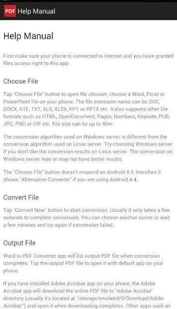 Converter Word To Free PDF Application screenshot 3